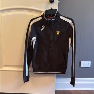 Puma Black Track Jacket with Ferrari Logo